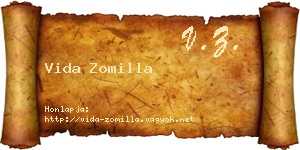 Vida Zomilla névjegykártya